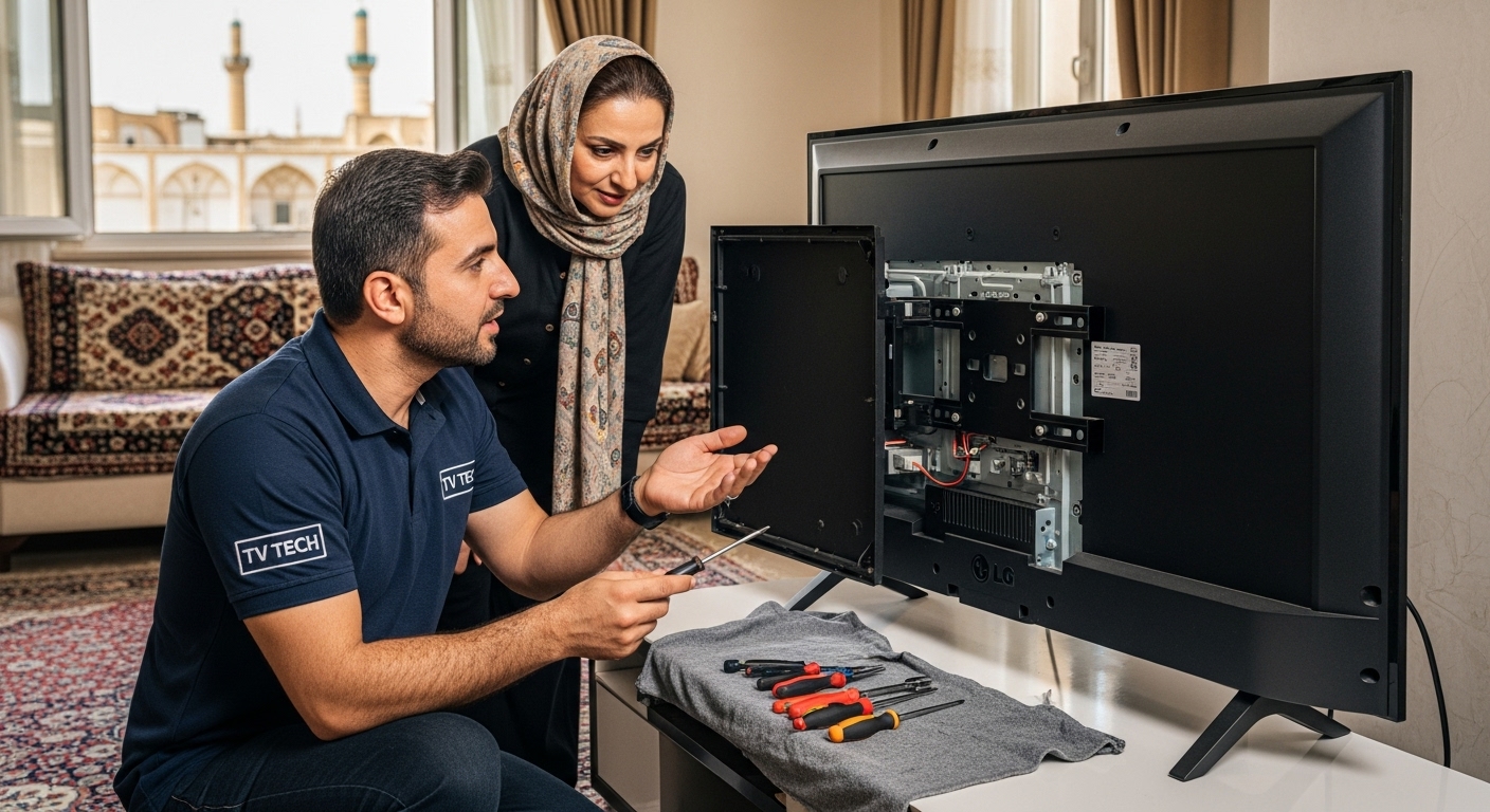 ارائه خدمات تعمیر تلویزیون ال جی در منزل اصفهان